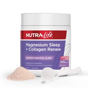 (PRE ORDER) Nutra-Life Magnesium Sleep + Collagen Renew 250g shelf life 2yrs